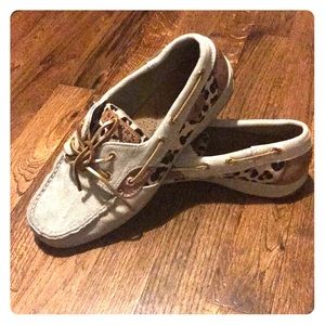 Denim Animal Print Sperrys